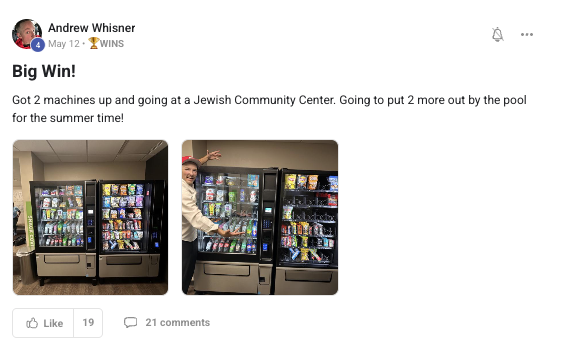 Two machines running at a Jewish Community Center