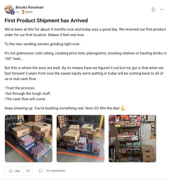 First Product Shipment Arrived