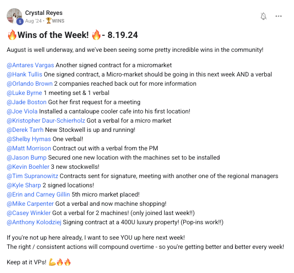 Weekly Wins Roundup