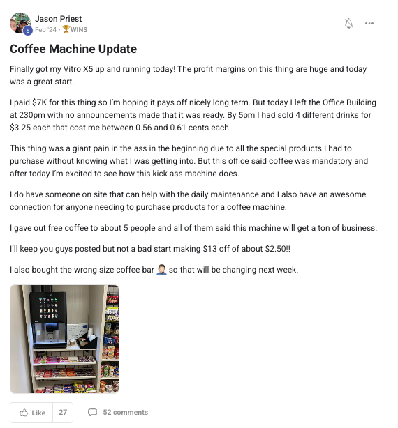 Coffee Machine Update