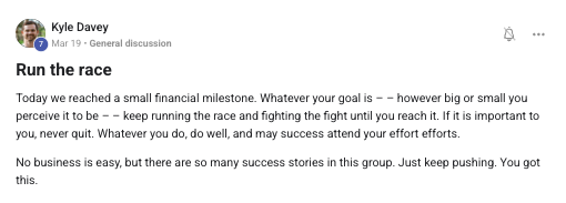 Hit a small financial milestone