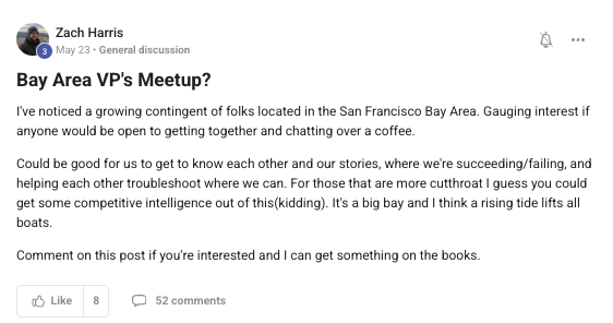 Bay Area VPs Meetup?